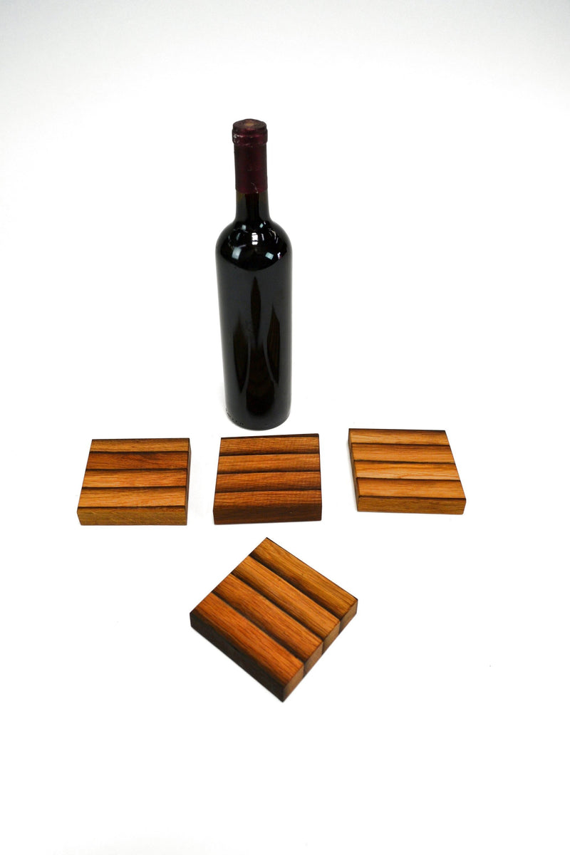 Striped Wine Barrel Coasters
