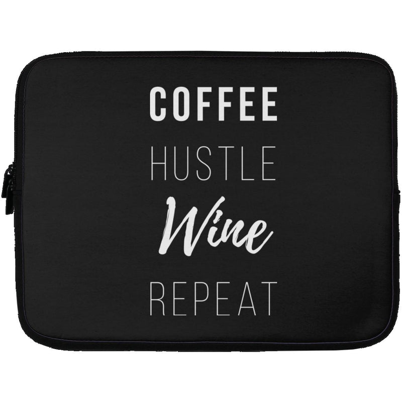 Laptop Sleeves - Coffee Hustle Wine Repeat - 13 Inch Laptop Sleeve