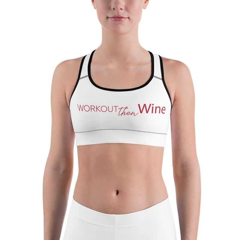 Women's Clothing - Workout Then Wine - Sports Bra